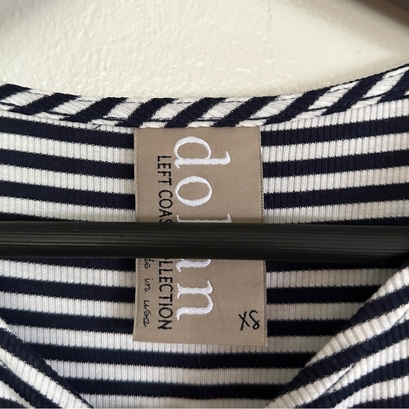 Anthropologie Dolan Navy Stripe Long Sleeve Dress - Picture 5 of 5